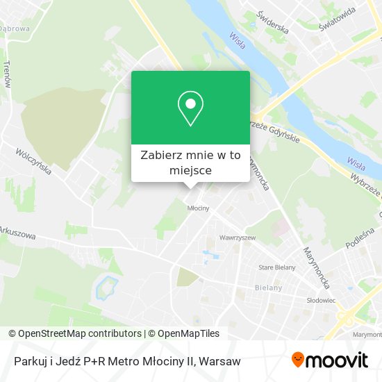 Mapa Parkuj i Jedź P+R Metro Młociny II