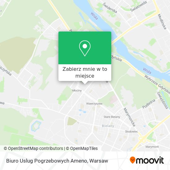 Mapa Biuro Uslug Pogrzebowych Ameno