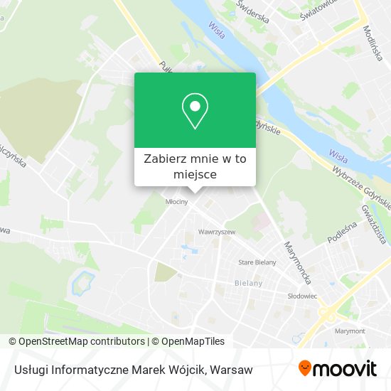 Mapa Usługi Informatyczne Marek Wójcik