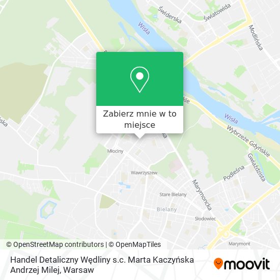 Mapa Handel Detaliczny Wędliny s.c. Marta Kaczyńska Andrzej Milej