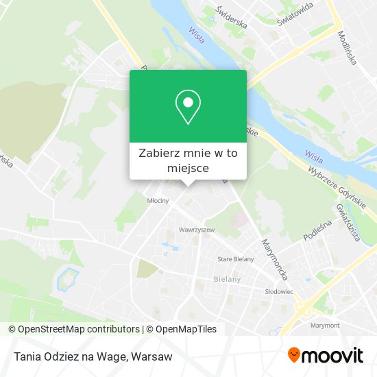 Mapa Tania Odziez na Wage