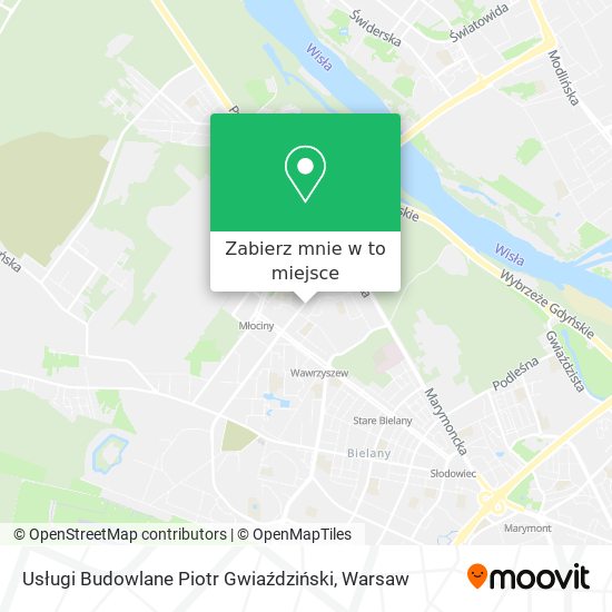 Mapa Usługi Budowlane Piotr Gwiaździński