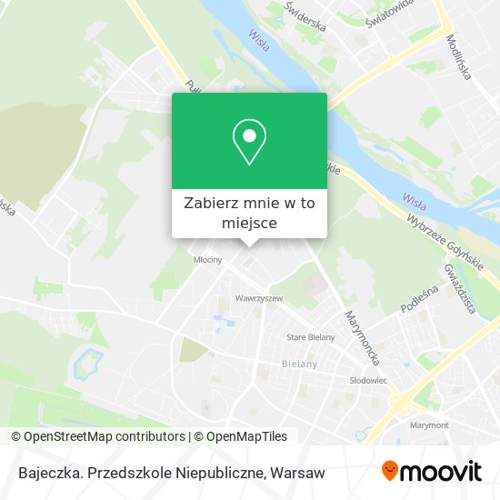 Mapa Bajeczka. Przedszkole Niepubliczne