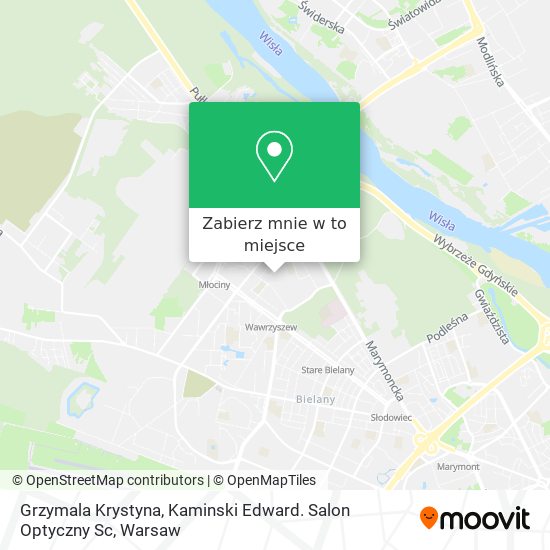 Mapa Grzymala Krystyna, Kaminski Edward. Salon Optyczny Sc