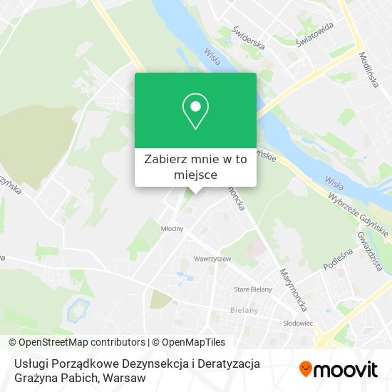 Mapa Usługi Porządkowe Dezynsekcja i Deratyzacja Grażyna Pabich