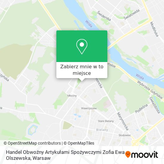 Mapa Handel Obwoźny Artykułami Spożywczymi Zofia Ewa Olszewska