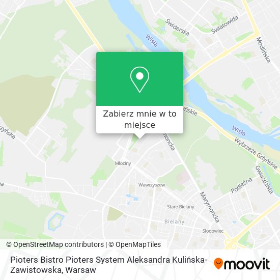 Mapa Pioters Bistro Pioters System Aleksandra Kulińska-Zawistowska