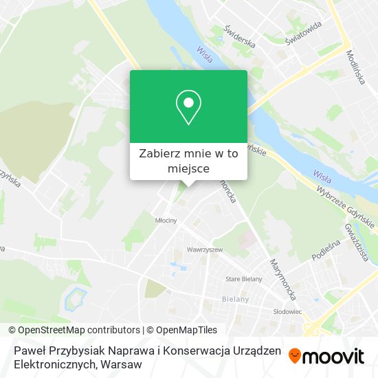 Mapa Paweł Przybysiak Naprawa i Konserwacja Urządzen Elektronicznych