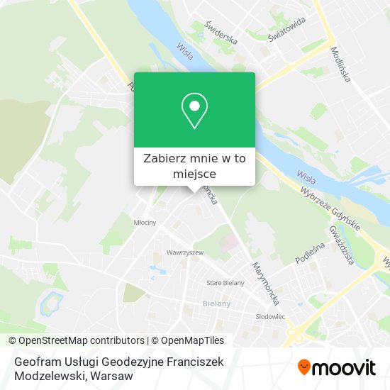 Mapa Geofram Usługi Geodezyjne Franciszek Modzelewski