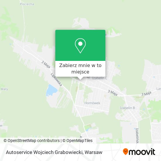 Mapa Autoservice Wojciech Grabowiecki