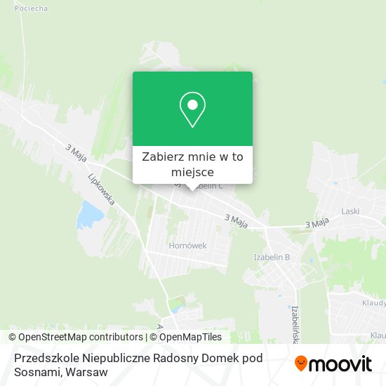 Mapa Przedszkole Niepubliczne Radosny Domek pod Sosnami