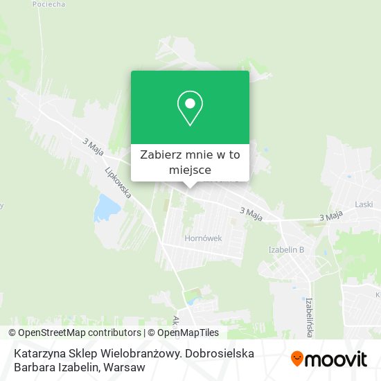 Mapa Katarzyna Sklep Wielobranżowy. Dobrosielska Barbara Izabelin