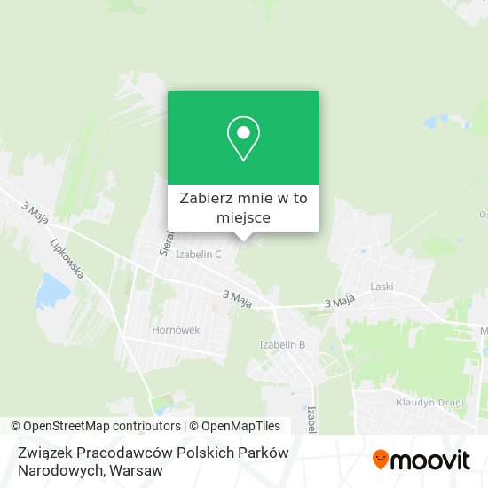 Mapa Związek Pracodawców Polskich Parków Narodowych