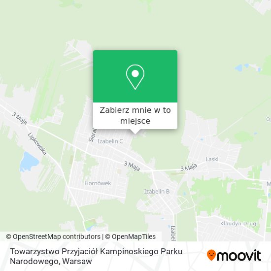 Mapa Towarzystwo Przyjaciół Kampinoskiego Parku Narodowego