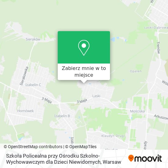 Mapa Szkoła Policealna przy Ośrodku Szkolno-Wychowawczym dla Dzieci Niewidomych