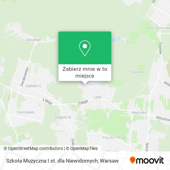 Mapa Szkoła Muzyczna I st. dla Niewidomych