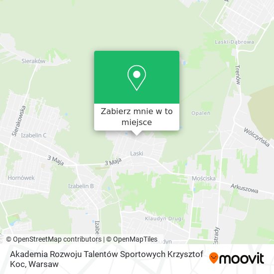 Mapa Akademia Rozwoju Talentów Sportowych Krzysztof Koc