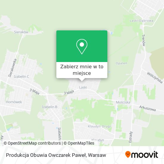 Mapa Produkcja Obuwia Owczarek Paweł