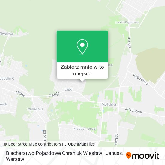 Mapa Blacharstwo Pojazdowe Chraniuk Wiesław i Janusz