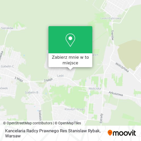 Mapa Kancelaria Radcy Prawnego Res Stanislaw Rybak