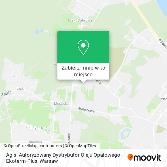 Mapa Agis. Autoryzowany Dystrybutor Oleju Opałowego Ekoterm-Plus