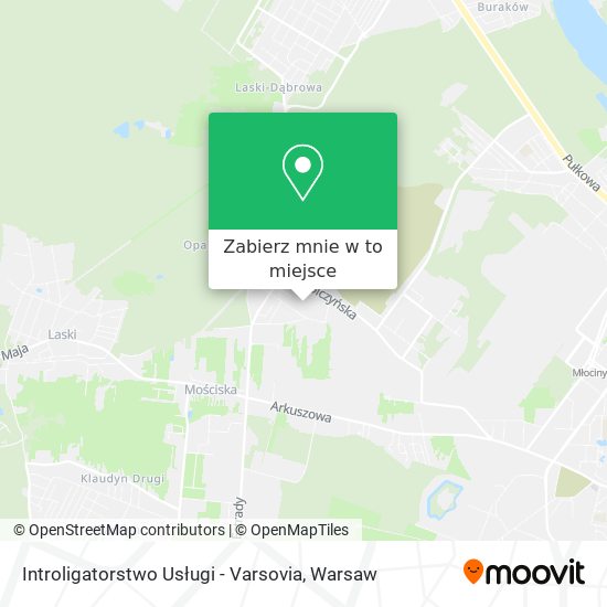 Mapa Introligatorstwo Usługi - Varsovia