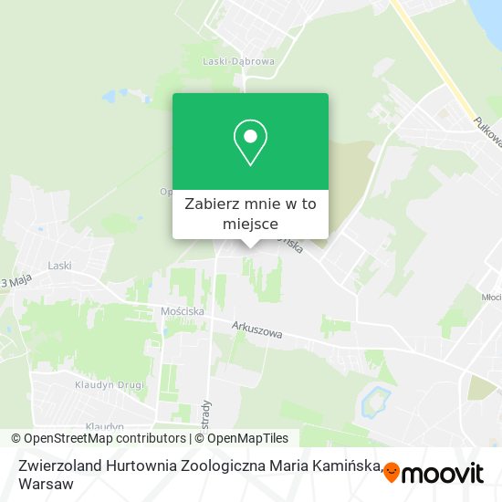 Mapa Zwierzoland Hurtownia Zoologiczna Maria Kamińska