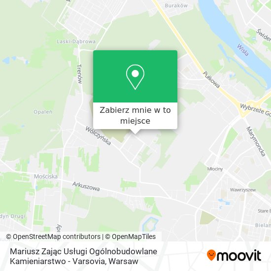 Mapa Mariusz Zając Usługi Ogólnobudowlane Kamieniarstwo - Varsovia