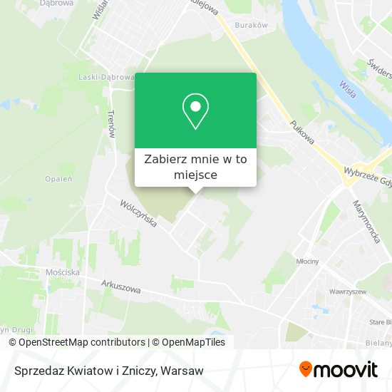 Mapa Sprzedaz Kwiatow i Zniczy