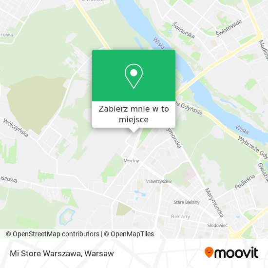 Mapa Mi Store Warszawa