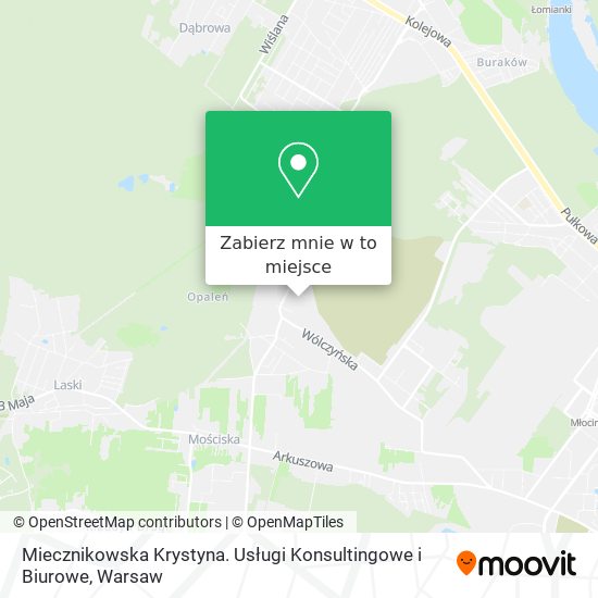 Mapa Miecznikowska Krystyna. Usługi Konsultingowe i Biurowe