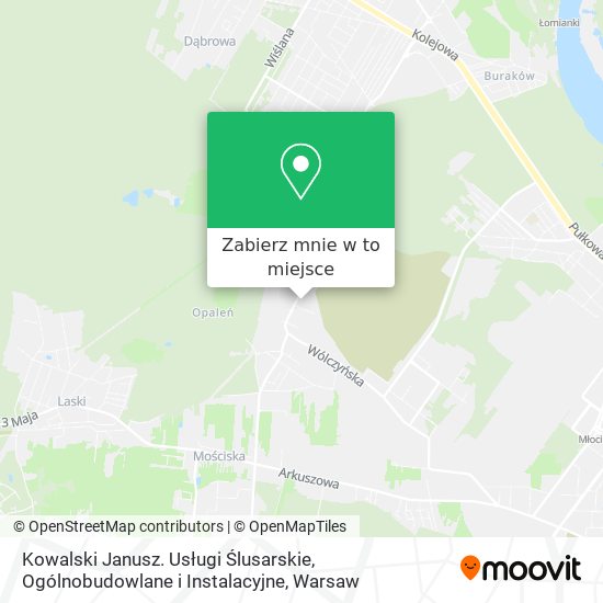 Mapa Kowalski Janusz. Usługi Ślusarskie, Ogólnobudowlane i Instalacyjne