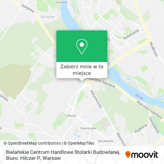 Mapa Bielańskie Centrum Handlowe Stolarki Budowlanej. Biuro. Hilczer P.