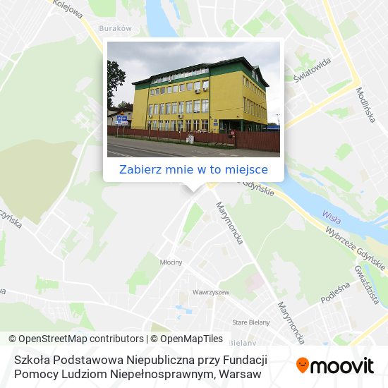 Mapa Szkoła Podstawowa Niepubliczna przy Fundacji Pomocy Ludziom Niepełnosprawnym