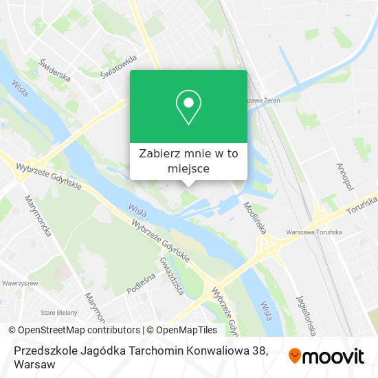 Mapa Przedszkole Jagódka Tarchomin Konwaliowa 38