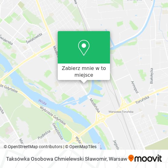 Mapa Taksówka Osobowa Chmielewski Sławomir