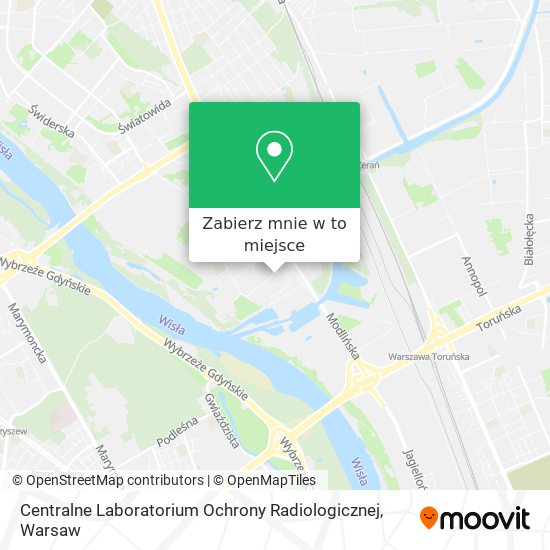 Mapa Centralne Laboratorium Ochrony Radiologicznej