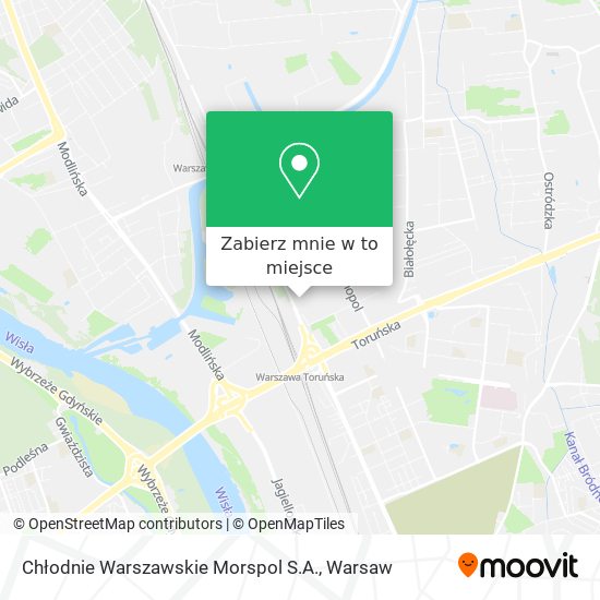 Mapa Chłodnie Warszawskie Morspol S.A.