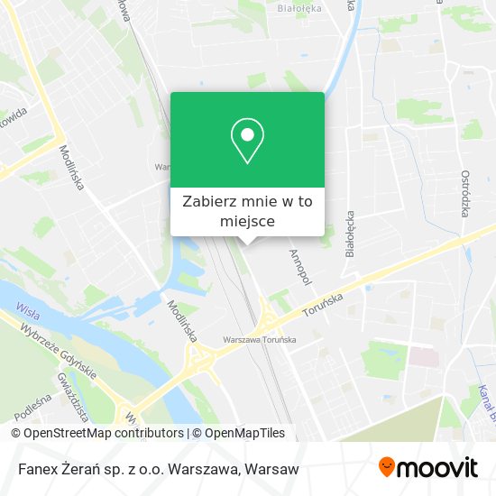 Mapa Fanex Żerań sp. z o.o. Warszawa