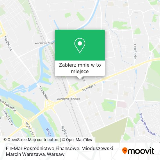 Mapa Fin-Mar Pośrednictwo Finansowe. Mioduszewski Marcin Warszawa