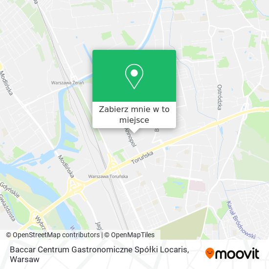 Mapa Baccar Centrum Gastronomiczne Spółki Locaris