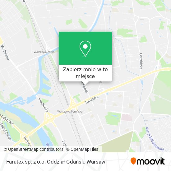 Mapa Farutex sp. z o.o. Oddział Gdańsk