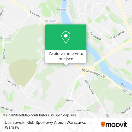 Mapa Uczniowski Klub Sportowy Albion Warszawa