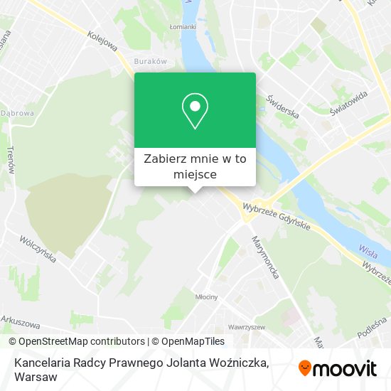 Mapa Kancelaria Radcy Prawnego Jolanta Woźniczka