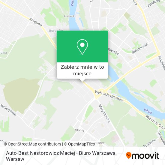 Mapa Auto-Best Nestorowicz Maciej - Biuro Warszawa