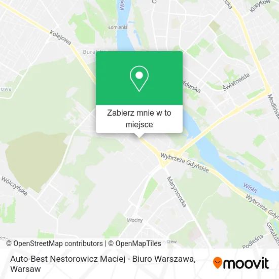 Mapa Auto-Best Nestorowicz Maciej - Biuro Warszawa