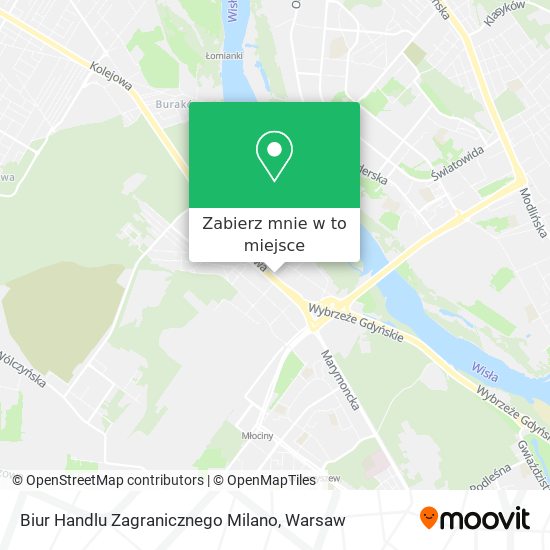 Mapa Biur Handlu Zagranicznego Milano