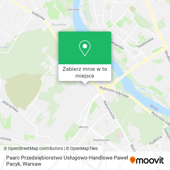 Mapa Paarc Przedsiębiorstwo Usługowo-Handlowe Paweł Pacyk