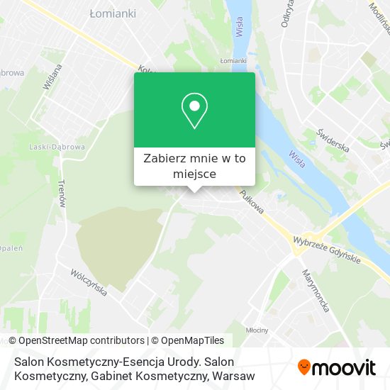 Mapa Salon Kosmetyczny-Esencja Urody. Salon Kosmetyczny, Gabinet Kosmetyczny