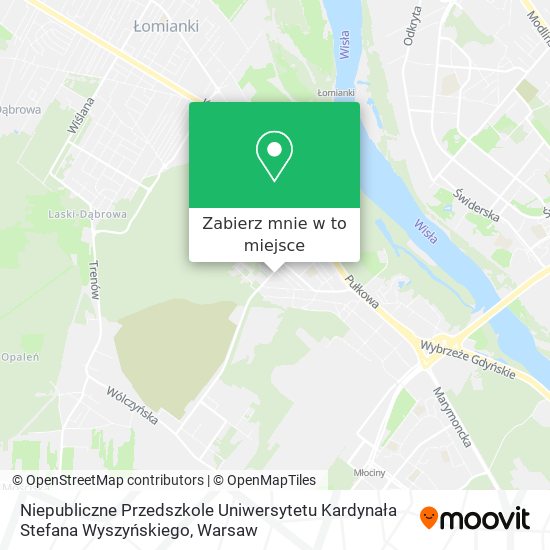 Mapa Niepubliczne Przedszkole Uniwersytetu Kardynała Stefana Wyszyńskiego